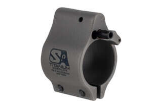 Superlative Arms Bleed Off Adjustable Gas Block Clamp On .875" -Titanium - DLC Grey Finish features 30 settings